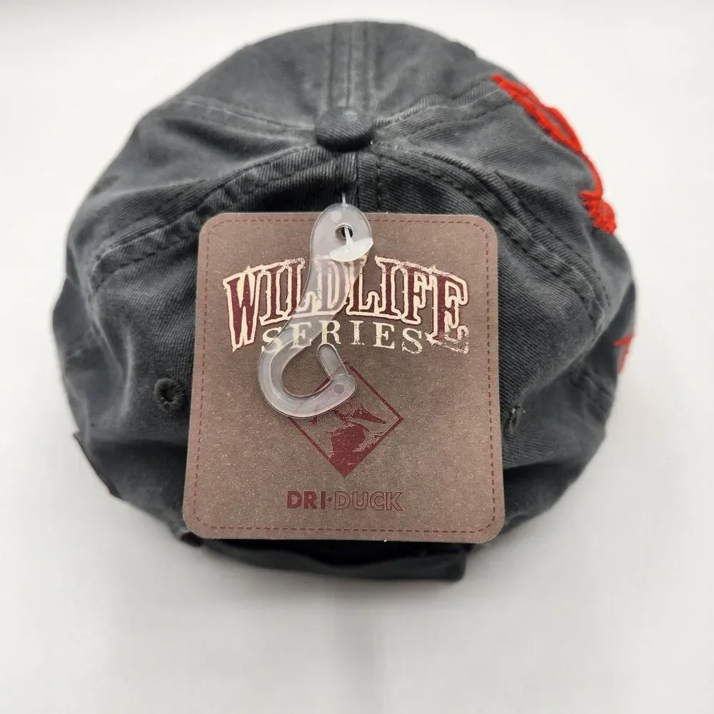 Union Pacific Dri-Duck Truckers Hat Cap Wild Life Series Gray Orange Adjust Logo